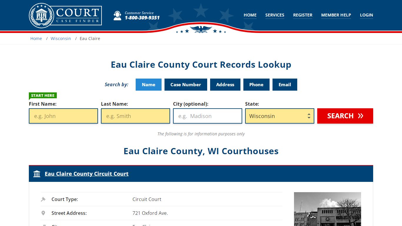 Eau Claire County Court Records | WI Case Lookup